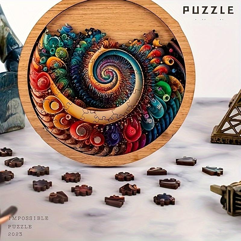 Infinite Galaxy Dopamine Wooden Puzzle - Challenging Irregular Brain Teaser for Adults - Handcrafted, Unique, Mind-Stimulating, Educational, and Fun Problem-Solving Game