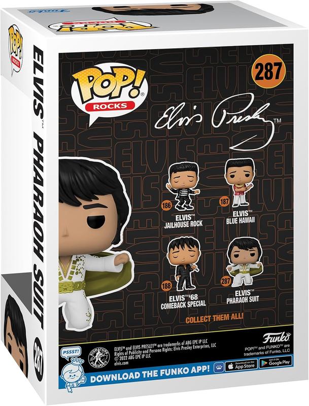 Funko Pop! Rocks: Elvis Presley - Elvis Pharaoh Suit Vinyl Figure, 3.8-inches Tall