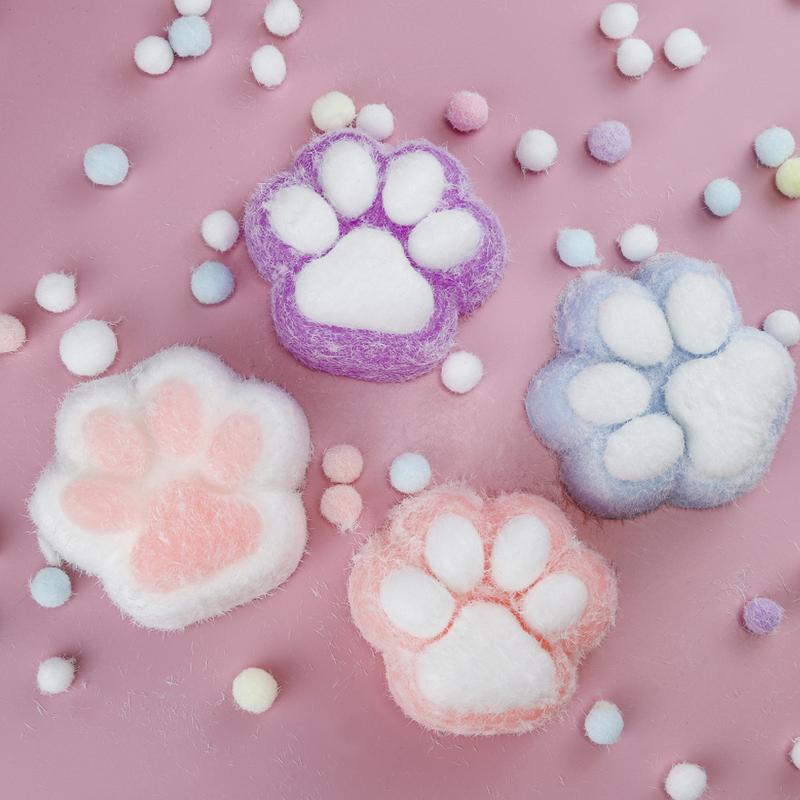 2025 Fluffy Cat Paw Squishies Stress Relief Toys Cat paws squishy Hand Made squeezze toys Taba squishy Reliever for adult or kids