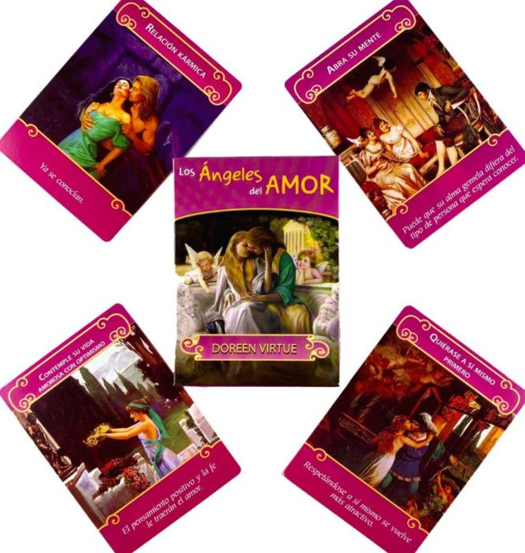 Los Angeles del Amor,  Spanish Oracle Cards Deck, 44 Cards Deck