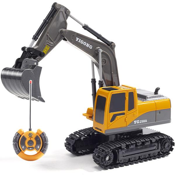 RC Excavator Remote Control Excavator Toy Full Function Construction Vehicles Toys with Shovel for Outdoor Play Sandbox Digger Toys Gifts for you