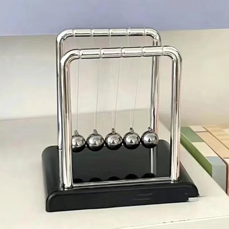 Newton's Pendulum Design Decoration, 1 Count Desktop Ornament, Ball Swinging Toy, Physical Science Educational Toy, School & Educational Supplies