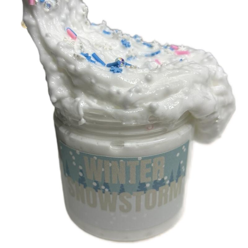 Winter Snowstorm Glossy Floam Slime 6 oz