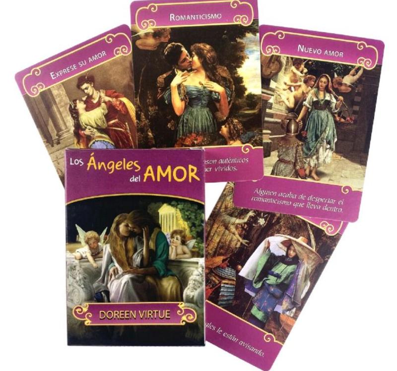 Los Angeles del Amor,  Spanish Oracle Cards Deck, 44 Cards Deck