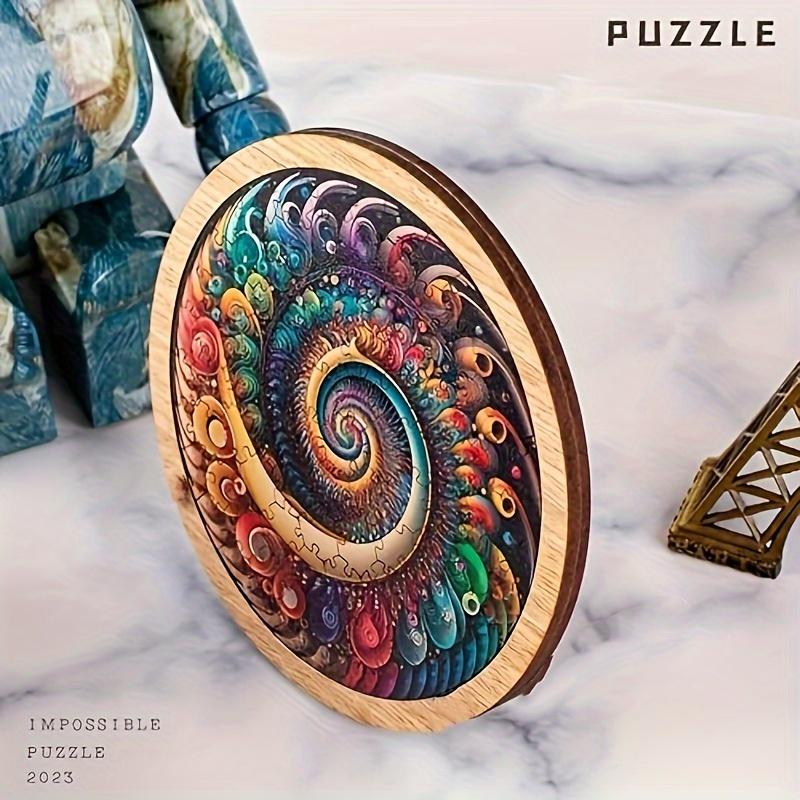 Infinite Galaxy Dopamine Wooden Puzzle - Challenging Irregular Brain Teaser for Adults - Handcrafted, Unique, Mind-Stimulating, Educational, and Fun Problem-Solving Game