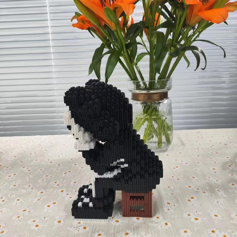 Okabo Sitting Black Bear (4380pcs) Building Blocks Cartoon Model