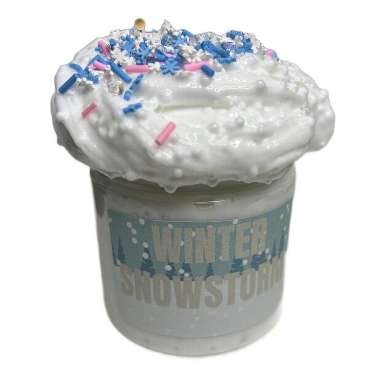 Winter Snowstorm Glossy Floam Slime 6 oz