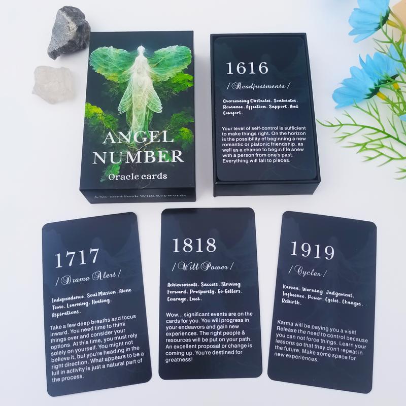 Angel Numbers Oracle Cards, Oracle Cards for Beginners, Angel Number Affirmation Cards, Tell You How to Live Your Life The Best Way