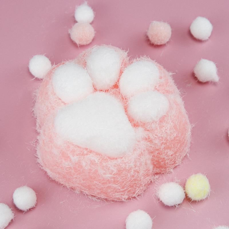 2025 Fluffy Cat Paw Squishies Stress Relief Toys Cat paws squishy Hand Made squeezze toys Taba squishy Reliever for adult or kids