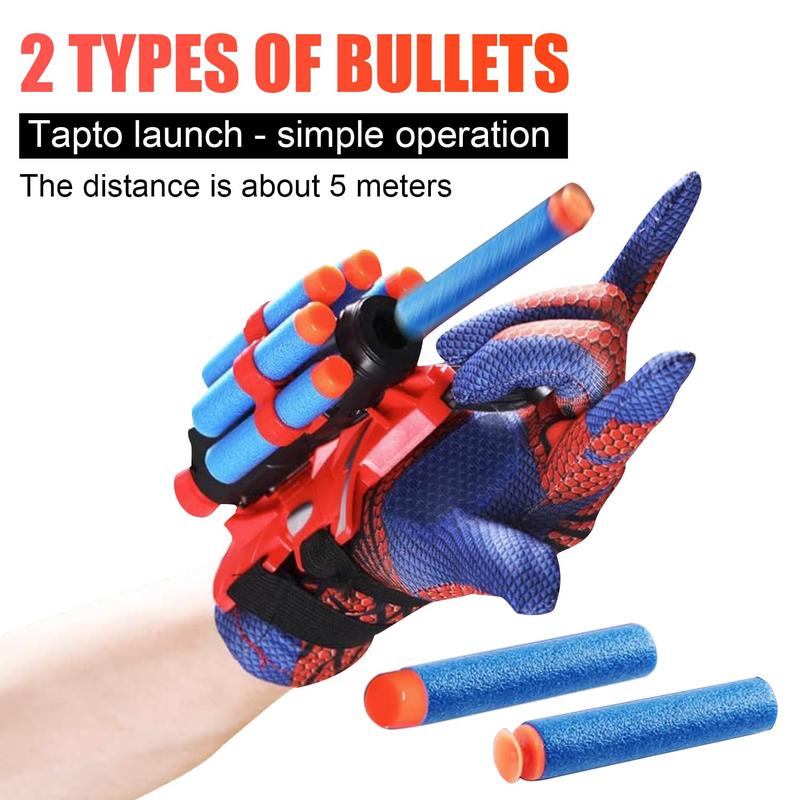 Set of 2 Spider Web Shooters Wrist Launcher Web Shooter Spider Gloves Web-Shooters for Kids.Gift Christmas