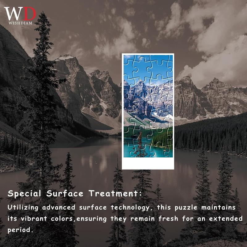 Jigsaw Puzzles 2 Pack 1000 Pieces - WISHDIAM Puzzles for Adults - Moraine Lake National Park Nature Landscape Impossible Challenging Puzzles for Home Decor Birthday Party Gifts Toy for Men Women