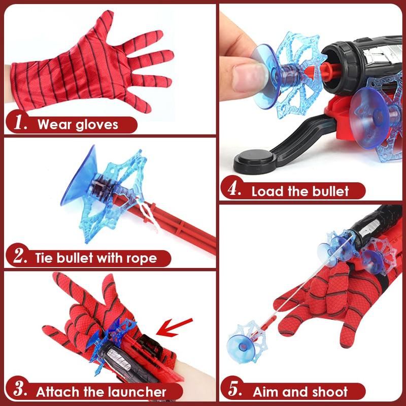 Syryia Spider Web Shooters, Superhero Wrist Launcher Toy, Funny Children Educational Toys, Superheroes Cosplay Gift for Kids