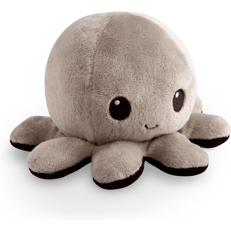 TeeTurtle - The Original Reversible Octopus Plushie - Love + Hate - Cute Sensory Fidget Stuffed Animals That Show Your Mood - Perfect for Valentine's Day! 4 inch