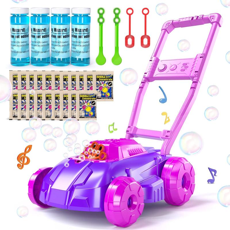 Bubble Lawn Mower Toys for Kids, Kids Outdoor Push Bubbles Machine , Birthday Gifts Summer Outside Backyard Preschool Toy