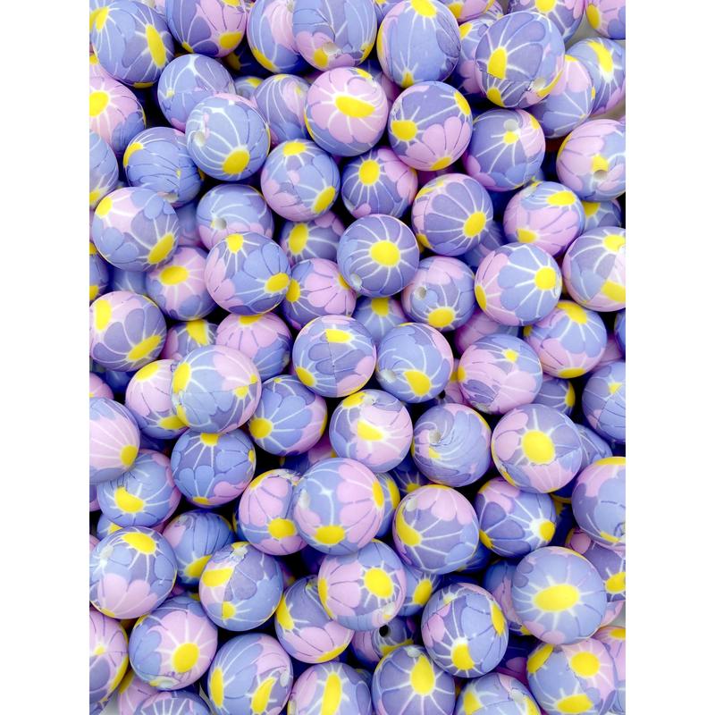 Where Flower Blooms So Does Hope Printed Silicone Beads | Flower Beads | Cute Beads