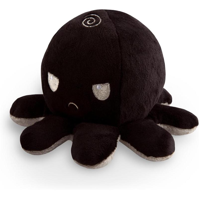 TeeTurtle - The Original Reversible Octopus Plushie - Love + Hate - Cute Sensory Fidget Stuffed Animals That Show Your Mood - Perfect for Valentine's Day! 4 inch