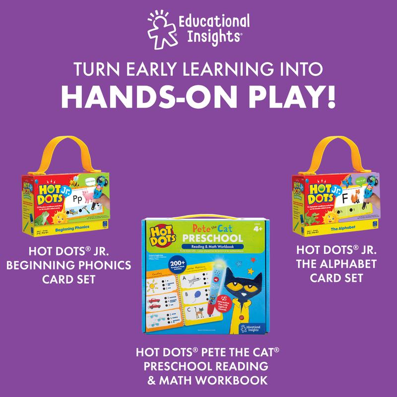 Educational Insights Hot Dots Numbers Set with 72 Activities, Learn to Count Preschool Set with Interactive Pen, Ages 3+