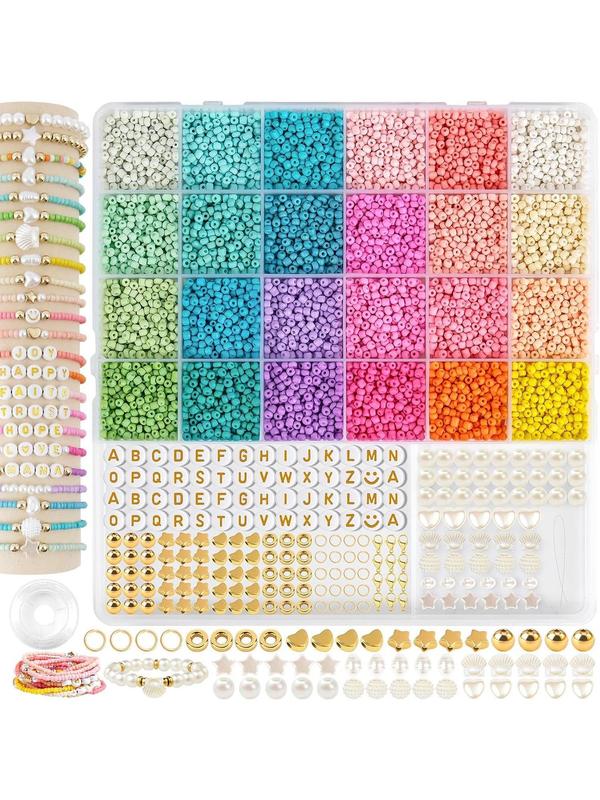 28-grid Beads & Jewelry Making Accessories, DIY Jewelry Making Supplies for Bracelet & Necklace & Ring, Fashion Accessories for Women & Girls