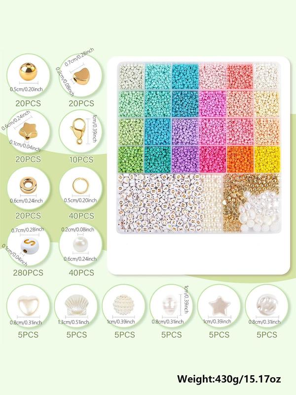 28-grid Beads & Jewelry Making Accessories, DIY Jewelry Making Supplies for Bracelet & Necklace & Ring, Fashion Accessories for Women & Girls