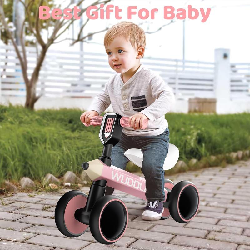 Baby Balance Bike for 1 Year Old, Birthday Gifts for Boys and Girls, No Pedal 4 Silence Wheels & Soft Seat First Bike, Baby Sports