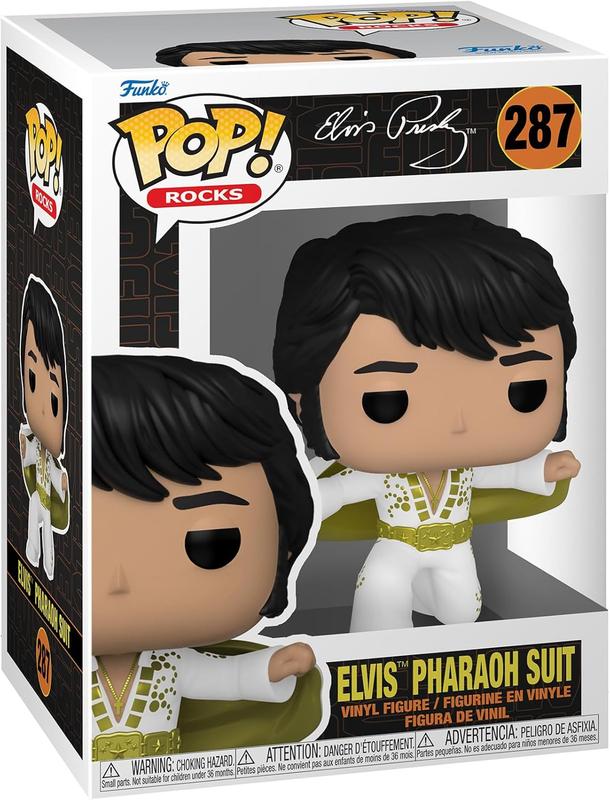 Funko Pop! Rocks: Elvis Presley - Elvis Pharaoh Suit Vinyl Figure, 3.8-inches Tall