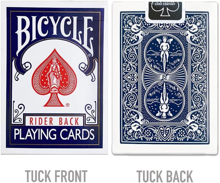 Bicycle Rider Back Playing Cards, Standard Index, Poker Cards, Premium Playing Cards, Red & Blue, 2 Count (Pack of 1)