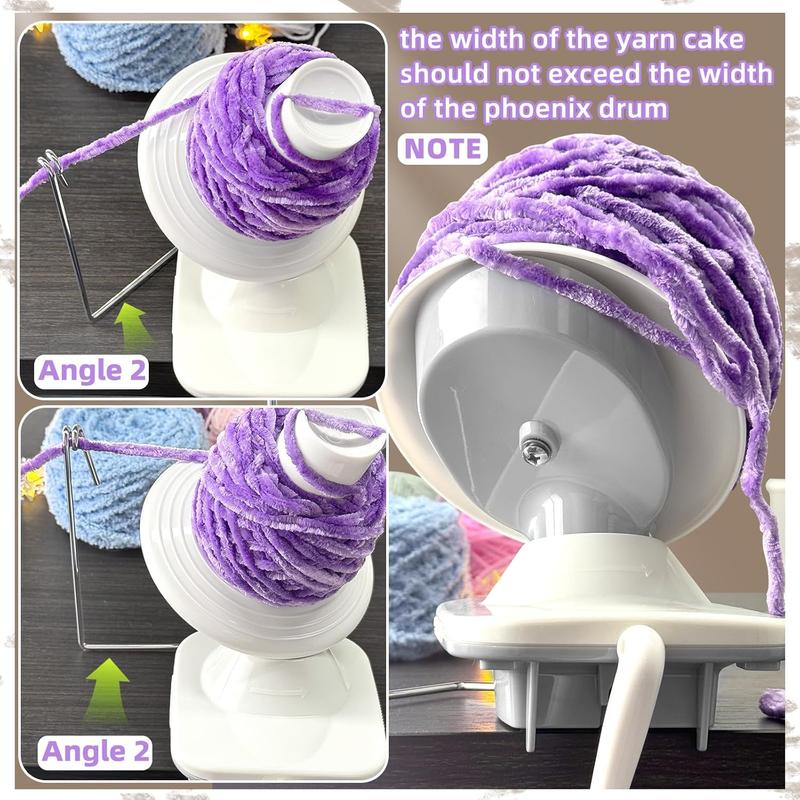 Yarn Ball Winder, Yarn W ool String Ball Cake Winder, Hand Operated Winding W ool Winder Machine, Ball Winder for Yarn Tabletop Clamp, Yarn Cake Winder