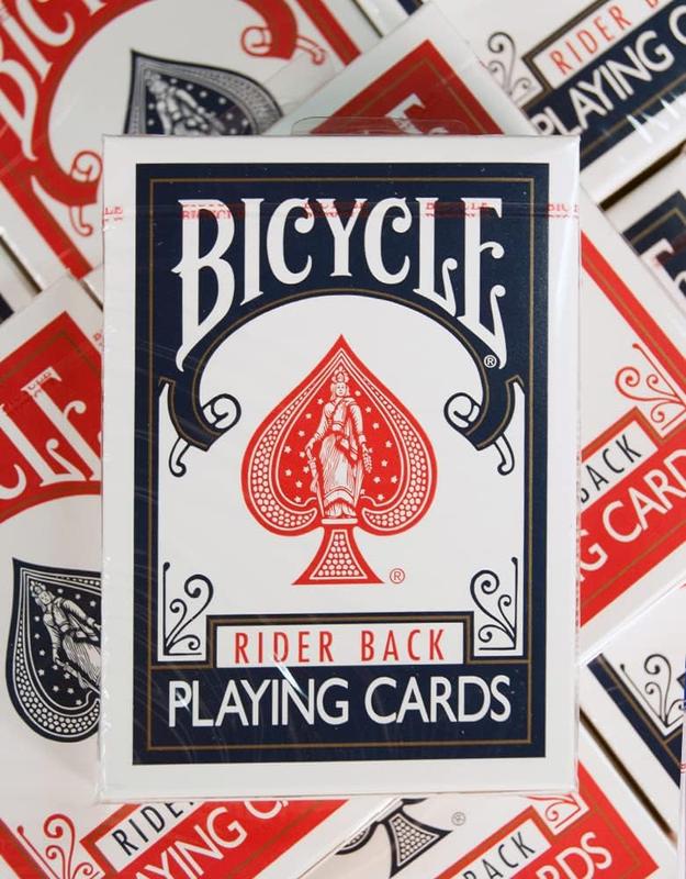 Bicycle Rider Back Playing Cards, Standard Index, Poker Cards, Premium Playing Cards, Red & Blue, 2 Count (Pack of 1)