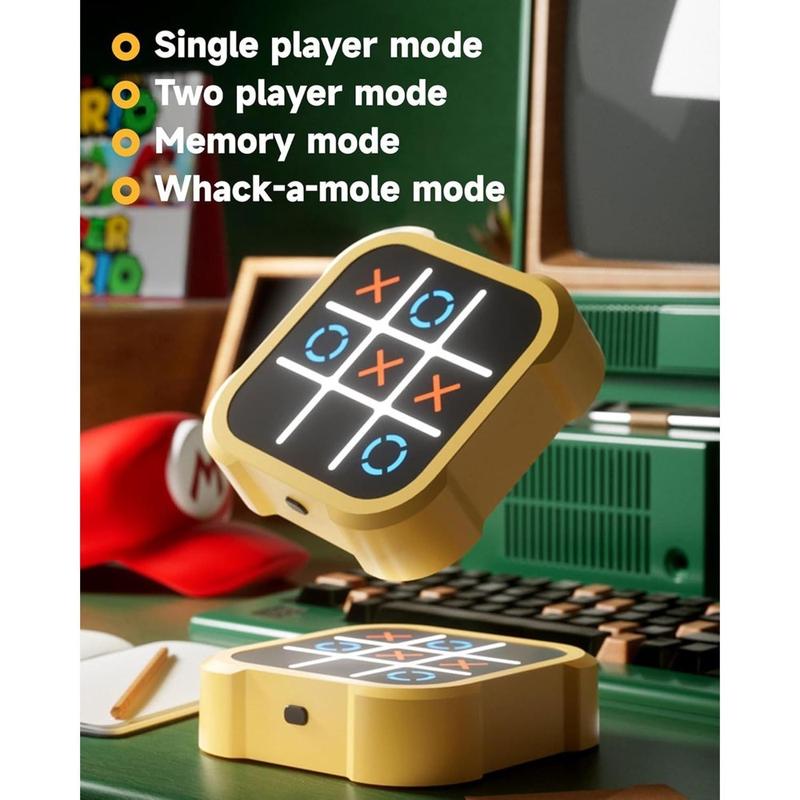 Electronic Tic-Tac-Toe Game, Educational Chessboard, Portable Chess Board Game, Indoor Recreation Equipment for Home & Office