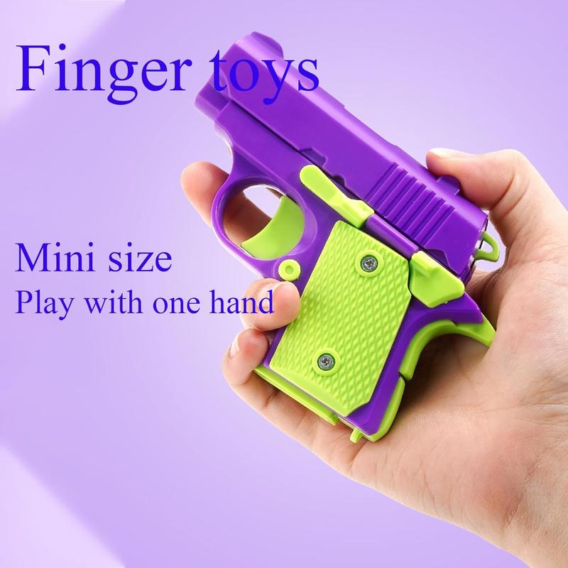 Fidget Pistol Toys for Adults, 3D Printed Mini 1911 Small Pistol Toys,A Stress-Relieving Toy Suitable for Relieving ADHD and Anxiety, The Best Gift for Friends (Purple Green+red Yellow)