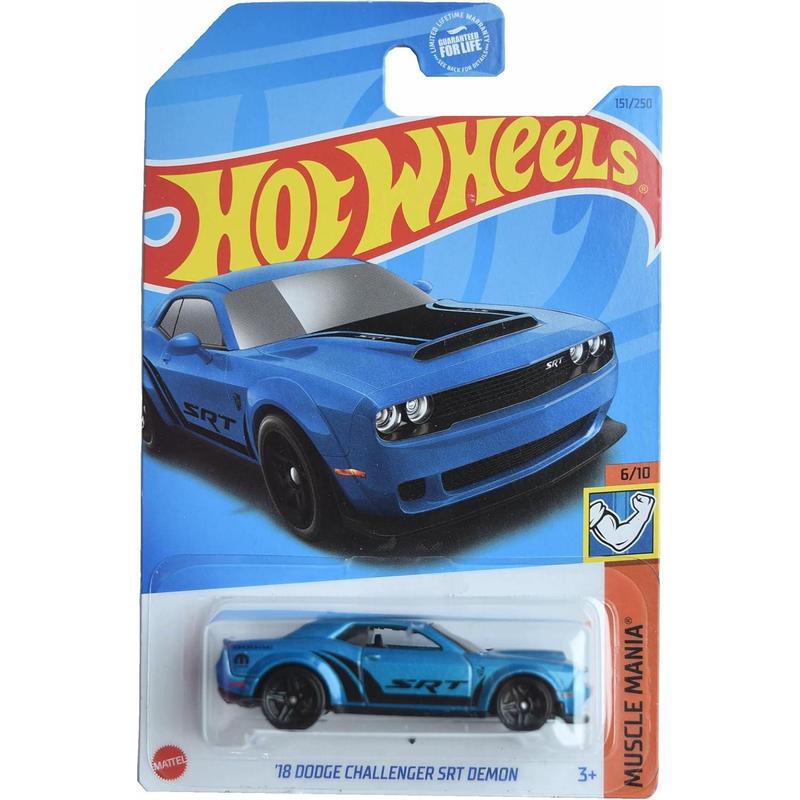 Hot Wheels '18 Dodge Challenger SRT Demon, Muscle Mania 6 10 [Blue] (HCW30-M9C0P)