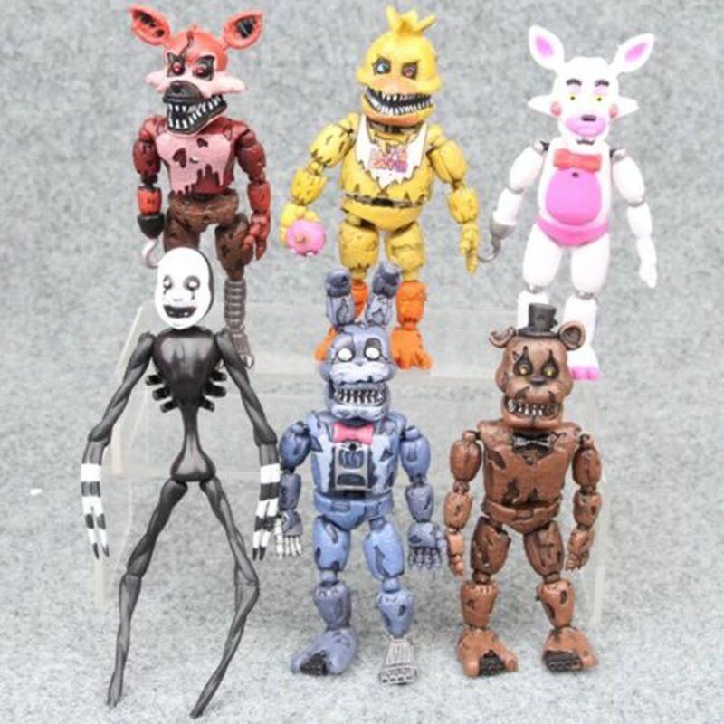 6 FNAF Five Nights At Freddy character models 9cm ROOM DECORATION , COLLECTION