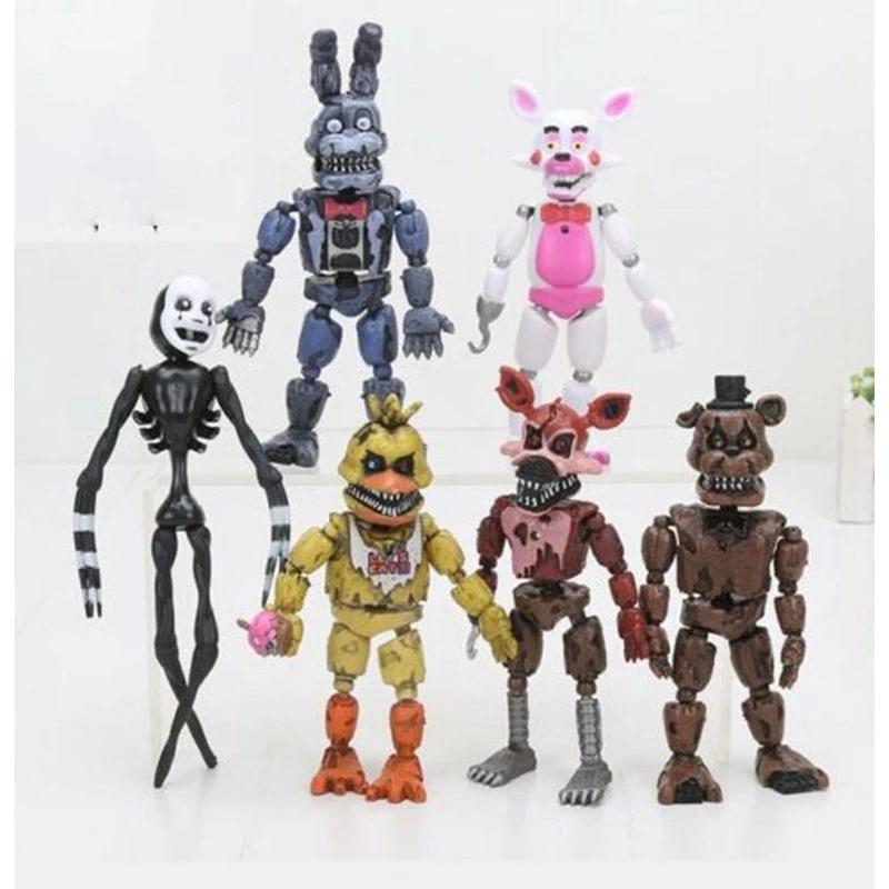 6 FNAF Five Nights At Freddy character models 9cm ROOM DECORATION , COLLECTION