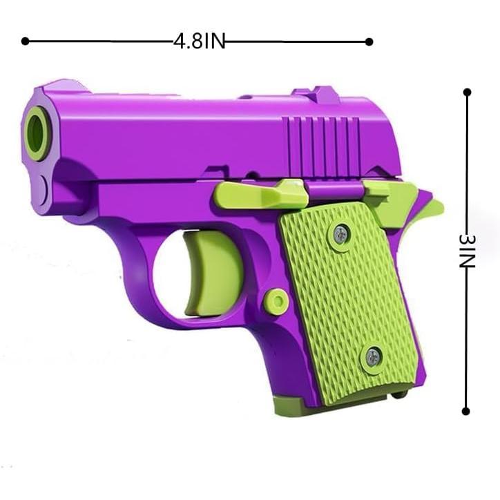 Fidget Pistol Toys for Adults, 3D Printed Mini 1911 Small Pistol Toys,A Stress-Relieving Toy Suitable for Relieving ADHD and Anxiety, The Best Gift for Friends (Purple Green+red Yellow)