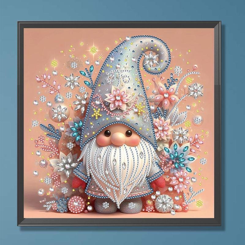 Gnome Pattern DIY Diamond Arts Colorful Painting Kit without Frame, DIY 5D Irregular Diamond Arts Colorful Painting Kit, Wall Art Decor for Home