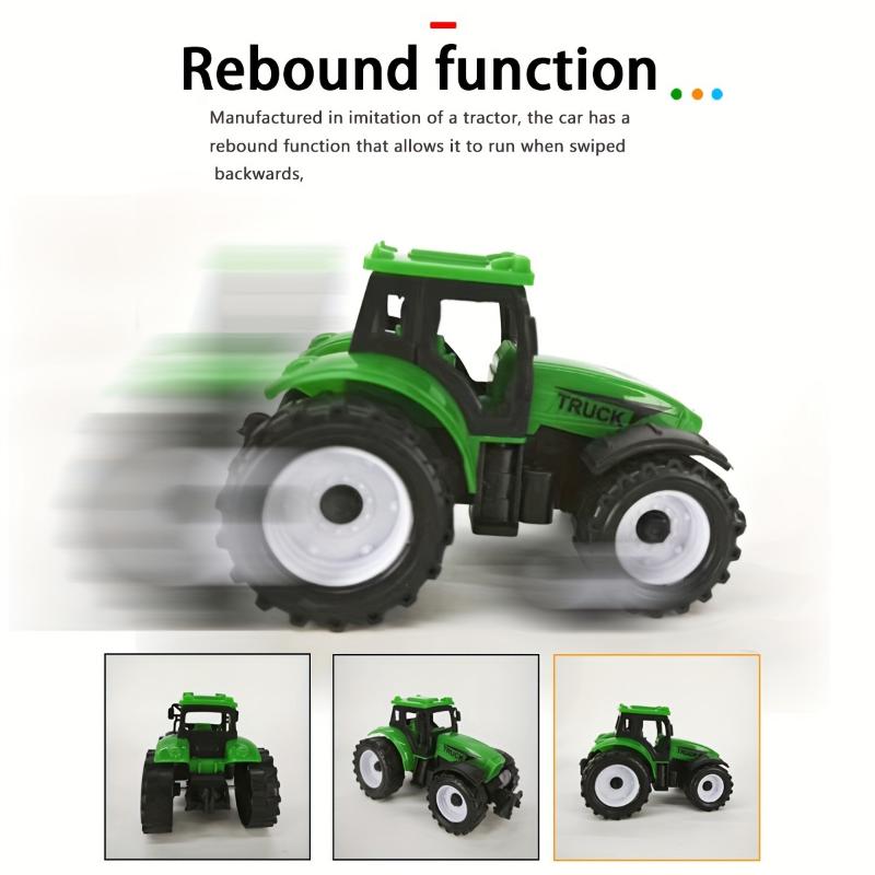 3-in-1 Tractor Combination Set Simulation Toy Car Model with Gift Box Packaging