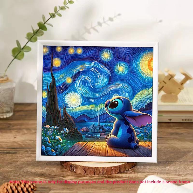 Cartoon Stitch Pattern DIY Diamond Arts Colorful Painting Kit without Frame, DIY 5D Diamond Arts Colorful Painting for Bedroom Home Wall Decor