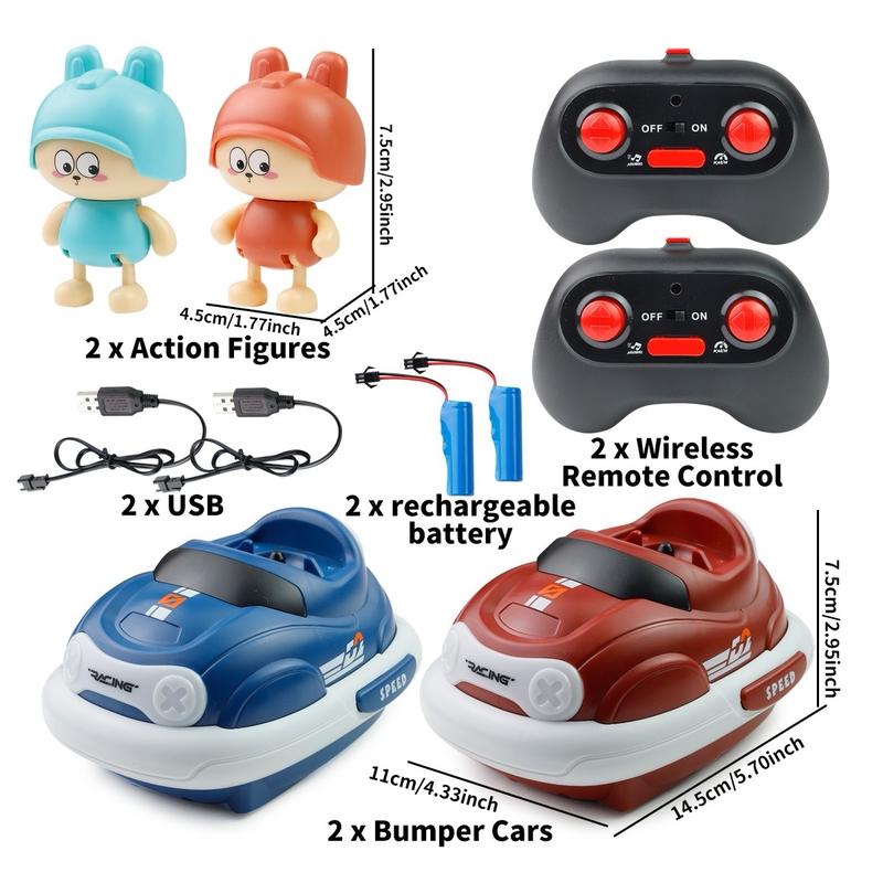 2-Pack RC Bumper Cars for Kids – Fun, Exciting, and Collision Bounce Action！