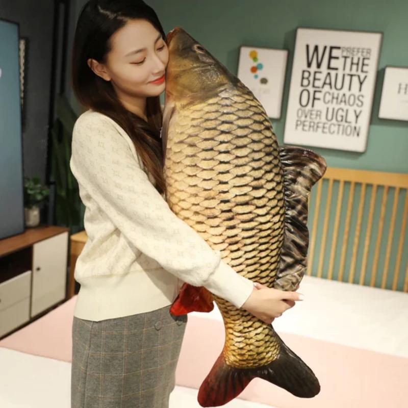 Simulation Funny Fish Plush Toys Stuffed Soft Animal Carp Plush Pillow