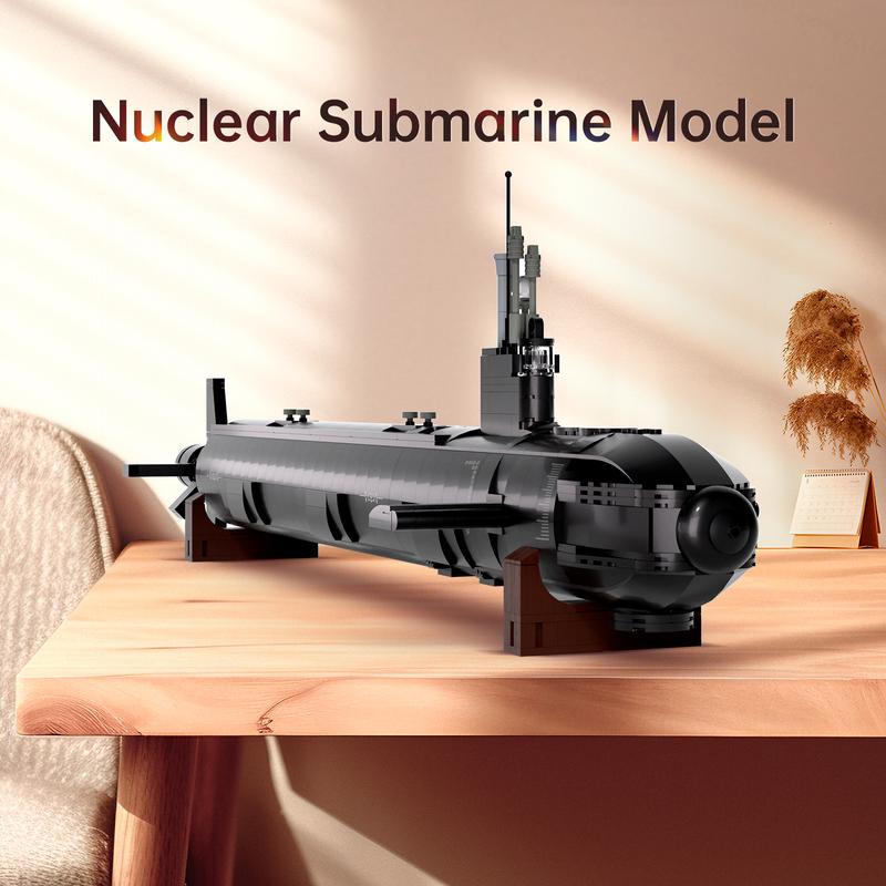 Virginia-class Nuclear Submarine Building Blocks Set, Perfect Christmas & Halloween Collections for Adults and Kids (1019 pcs)