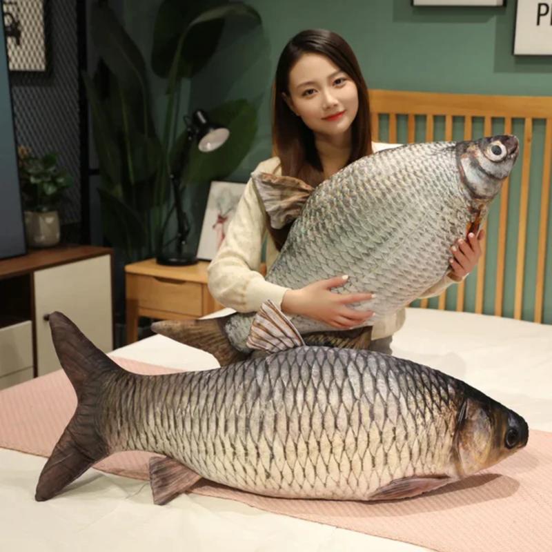 Simulation Funny Fish Plush Toys Stuffed Soft Animal Carp Plush Pillow