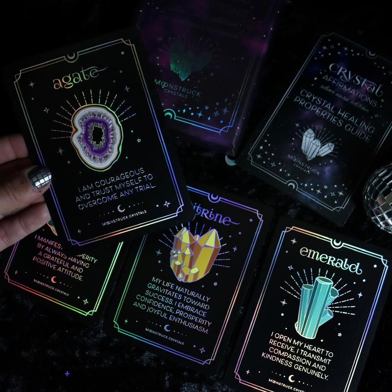 SILVER BUNDLE SET - Crystalstruck Tarot & Crystal Affirmations Card Decks tarot card