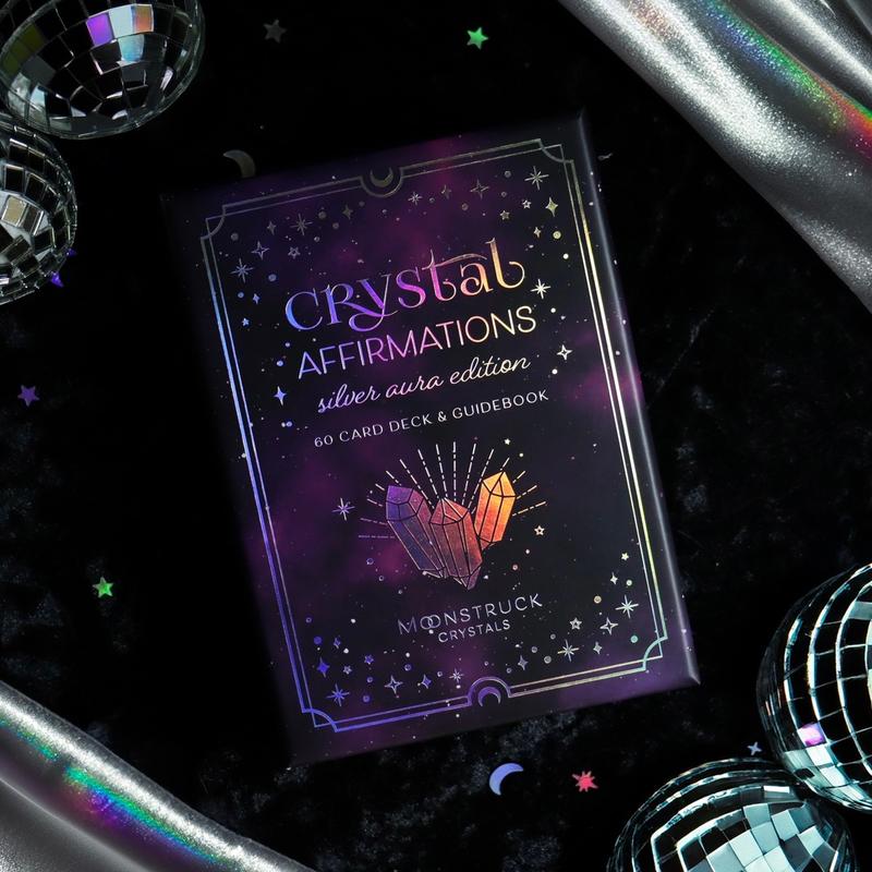 SILVER BUNDLE SET - Crystalstruck Tarot & Crystal Affirmations Card Decks tarot card