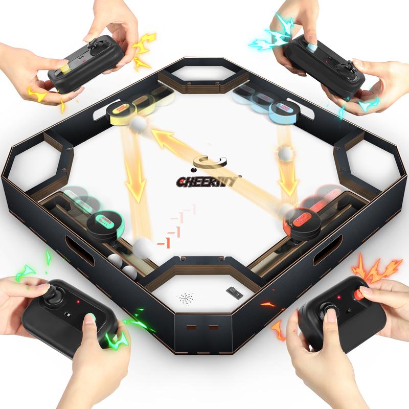 CHEERIVY Board Game Arcade for Home,Tabletop Games with Remote Control, Sling Puck Games with LED Light and Sound Effects, Tables Game for Adults 19 and above,with a Points, Fun Table Games for Family Gatherings,Hyper Board Games