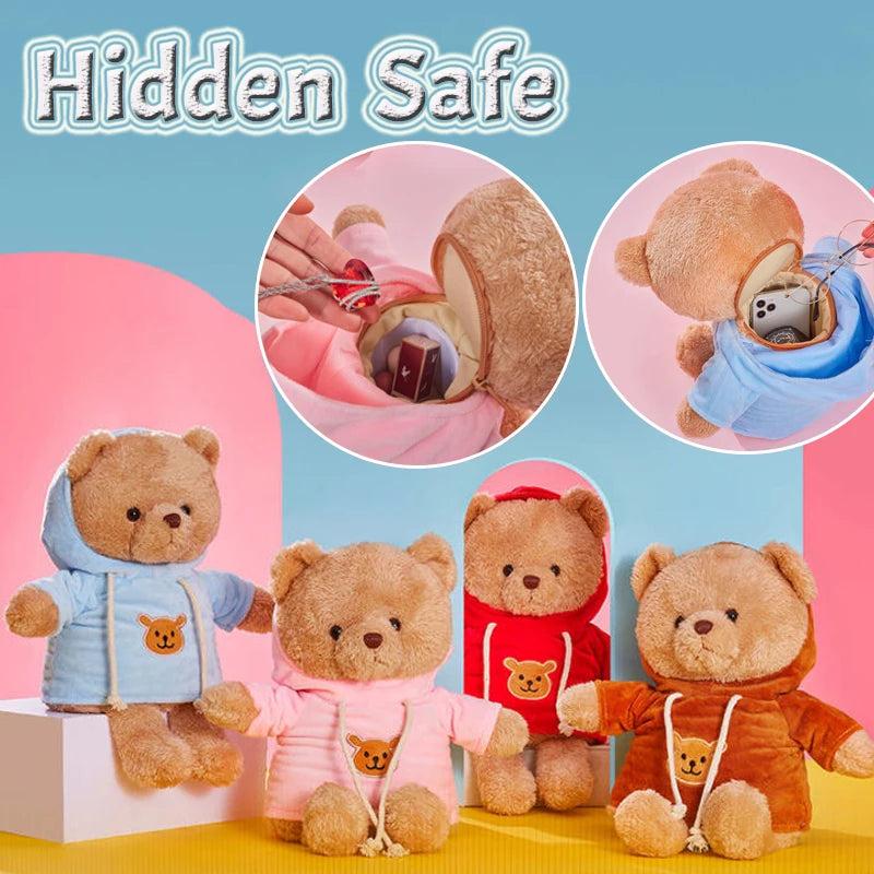 Plush Teddy Bear Hidden Stash Safe