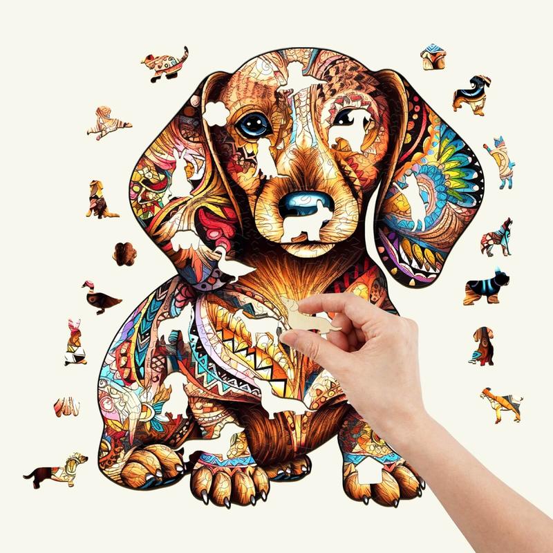 Dachshund 3 Wooden Jigsaw Puzzle - Perfect for Kids and Adults