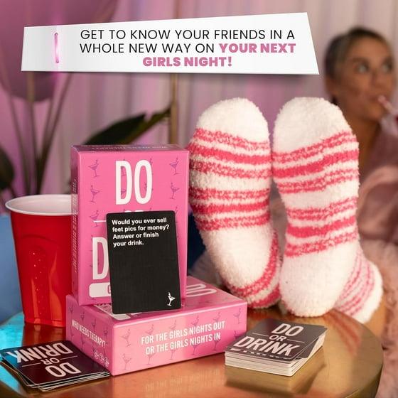 Do or Drink Girls Night Bachelorette Party Card Games for Adults with 250 Cards - Perfect for Fun and Games