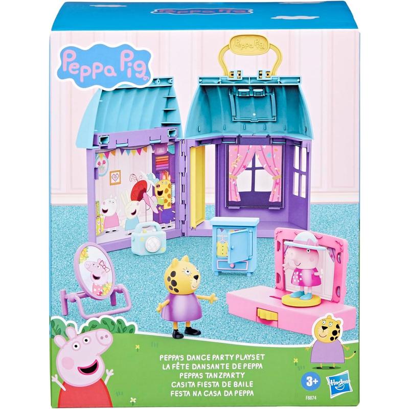 Peppa Pig Peppa’s Dance Party Playset with House, 2 Figures, 6 Accessories, Preschool Toys for Girls and Boys, Kids Gifts, Ages 3+ ( Exclusive)