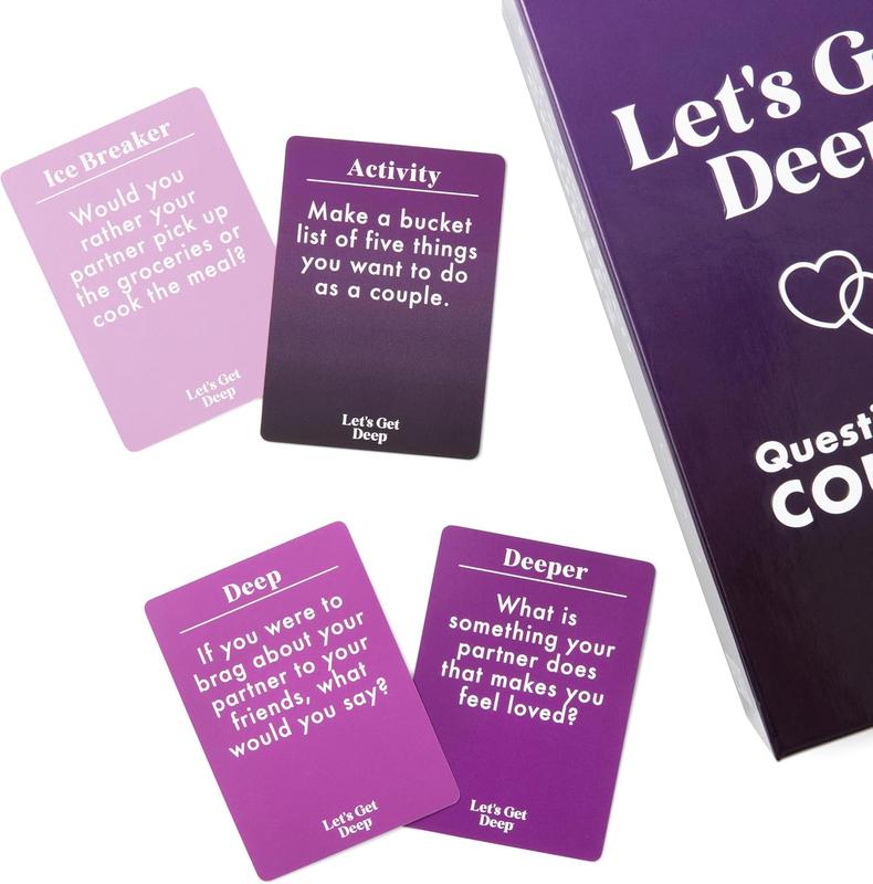 Lets get deep questions for couples  lnitmate Date Night card game