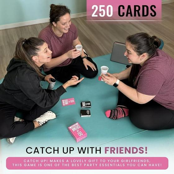 Do or Drink Girls Night Bachelorette Party Card Games for Adults with 250 Cards - Perfect for Fun and Games